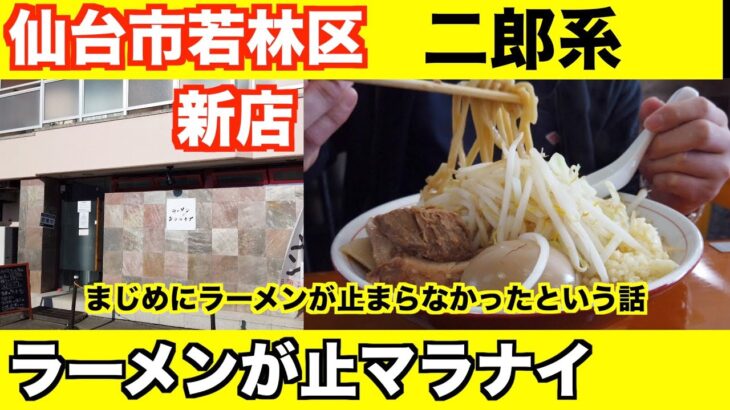 【宮城ラーメン１０７】仙台市若林区「ラーメンが止マラナイ」さんにお邪魔して、二郎系ラーメンを食べてきました。（二郎系）ramen review