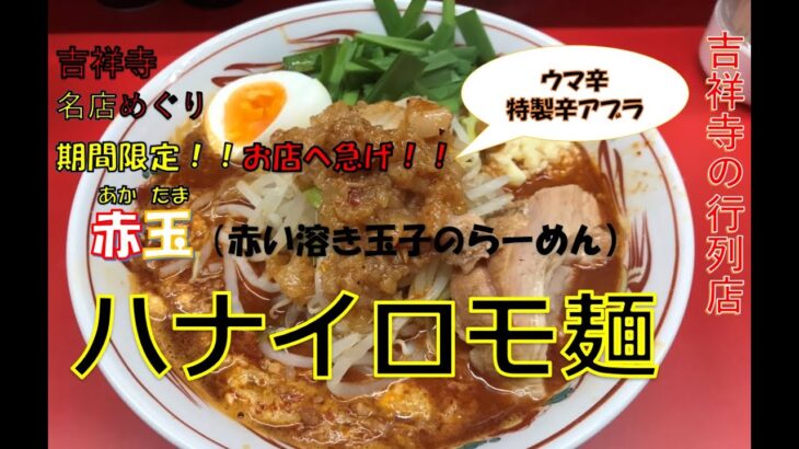 【吉祥寺】名店めぐり「ハナイロモ麺」二郎系ラーメン　限定