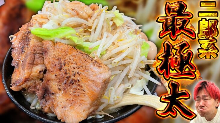 【最極太】二郎系のハミでる驚愕５連麺 #ラーメン #麺でる808ism