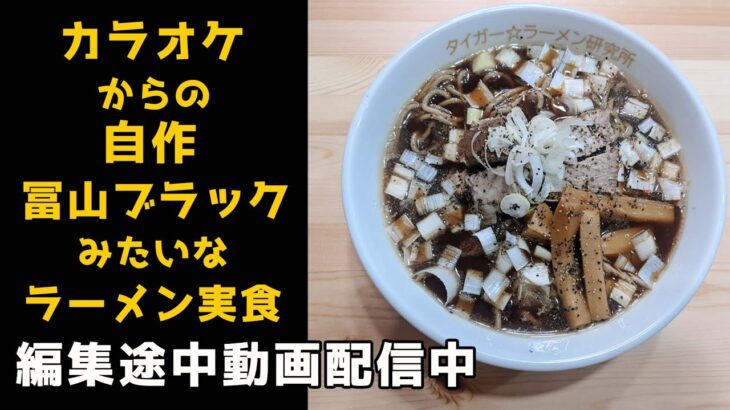 【カラオケ歌っちゃ王（松田聖子）】からの自作ラーメン実食！冨山ブラック風　めちゃうまい！