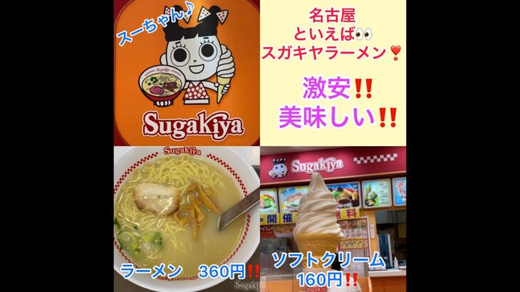 名古屋のご当地ラーメン店🍜「スガキヤ」をご紹介#スガキヤラーメン　#名古屋ご当地ラーメン　#コスパ最強