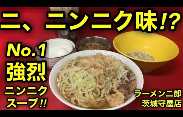 【ラーメン二郎 茨城守屋店】圧倒的ニンニク感‼︎ニンニクを超えた「ニンニク味のスープ」という既成概念を取り払ったニンニクなニンニク。