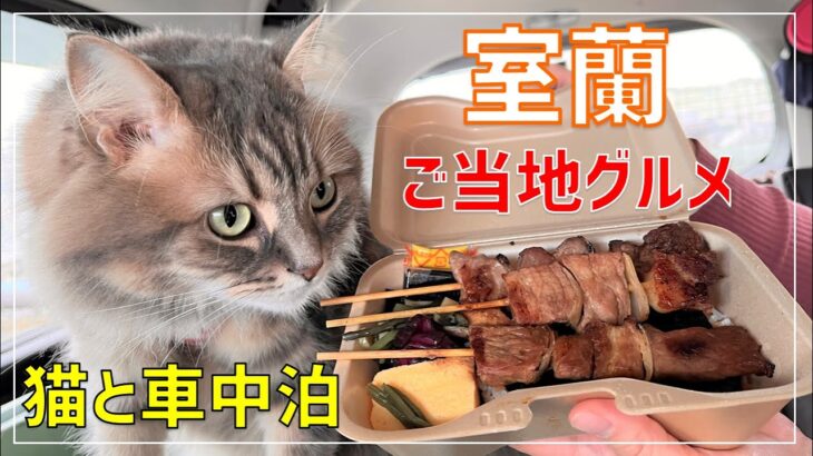 【車中泊】猫と行く！室蘭のご当地グルメと絶景巡り！