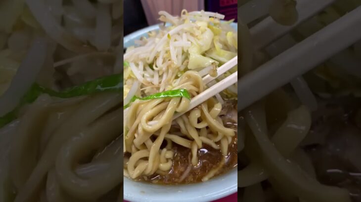 中山駅から徒歩2分 ラーメン二郎中山店 小ラーメンブタ2枚食べてみた！#shorts