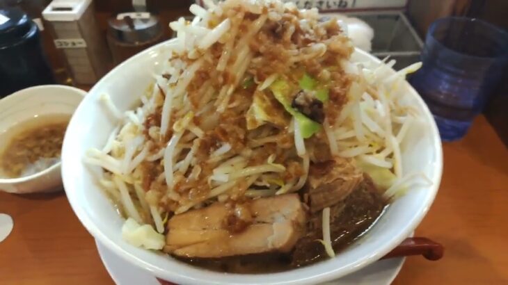 大阪二郎系ラーメン探訪 堺市北区中百舌鳥町の「ナカモズマシマシ」　ラーメン二郎インスパイアの特大