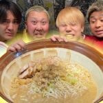 【大喧嘩】二郎系ラーメン7キロ大食いがキツすぎて完食までにケンカしましたw