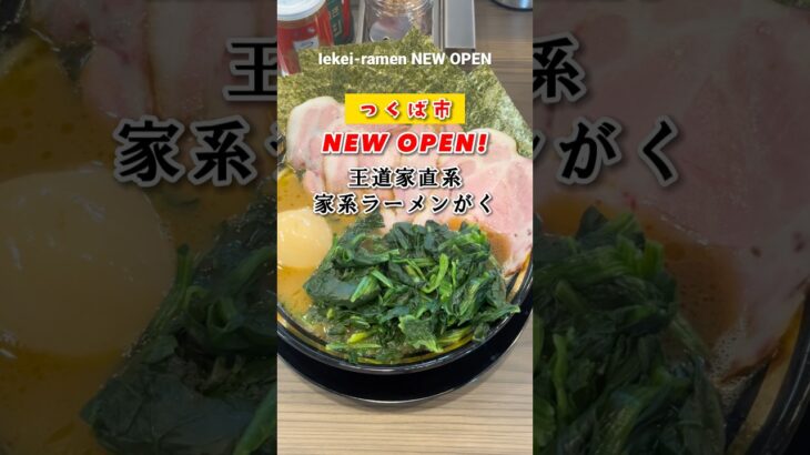 つくばにNEW OPEN! 王道家直系の新店!@王道家直系家系ラーメンがく   #茨城ラーメン #つくば #らーめん #王道家