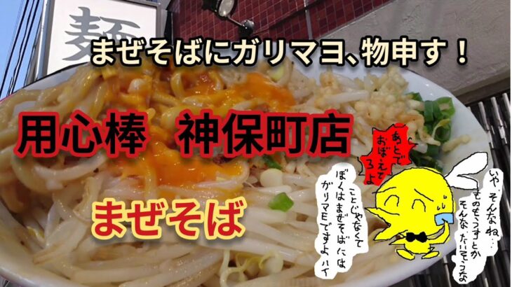 【ラーメン用心棒】神保町店 『まぜそばにガリマヨ、物申す！』