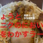 こしょうとニンニクのにおいが食欲をわかす二郎系ラーメン