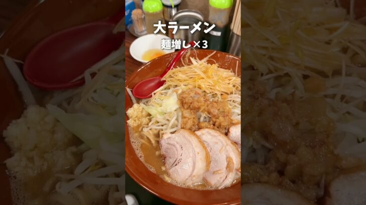 【デカ盛り】豚がホロホロ！二郎系の新店で大ラーメン麺増し