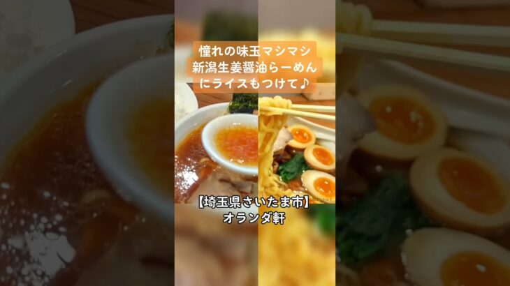 【本場を超えた？！生姜醤油ラーメン】埼玉県さいたま市 オランダ軒