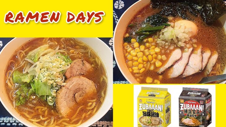 【ラーメン・デイズ】マルちゃん ZUBAAANを使って、二郎系と家系を【夜食】