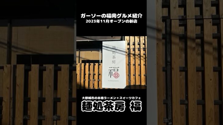 [大野城市の新店]麺処茶房福にて燻製薫る熟成醤油ラーメン＋替玉[ガーソーの福岡グルメ紹介]#shorts