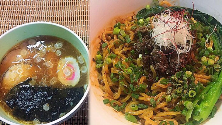 【つけ麺と汁なし坦々麺】太麺の消費【手抜きメシ】