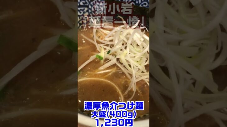 【激ウマ】秒でつけ麺の定義を学べる動画～新小岩/麺屋一燈・濃厚魚介つけ麺(大盛)【つけ麺】 #Shorts