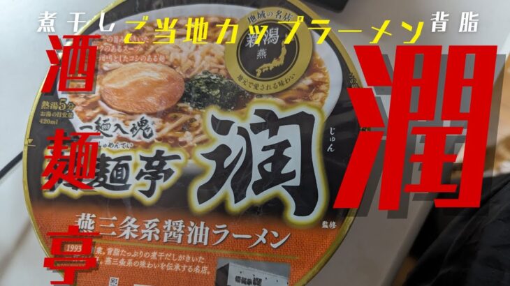 酒麺亭潤のカップラーメンを食べてみた！