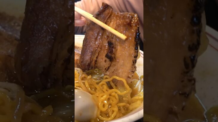 チャーシューが肉厚すぎる！？味噌ラーメンが美味しい新店をご紹介！#shorts