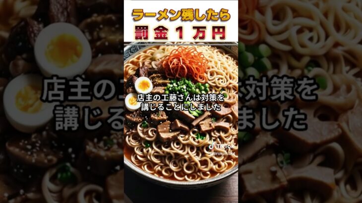 【話題】「残したら罰金1万円の二郎系ラーメン」（前編）#らーめん #二郎系 #大盛り #デカ盛り #ラーメン工藤 #罰金 #賛否両論 #ニュース