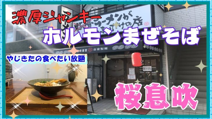 【西宮　グルメ】柳本町の　桜息吹　西宮本店　ホルモンまぜそば編！ 【関西　兵庫】