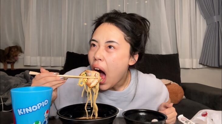 【幸福】真夜中に家系ラーメンがっつき食い